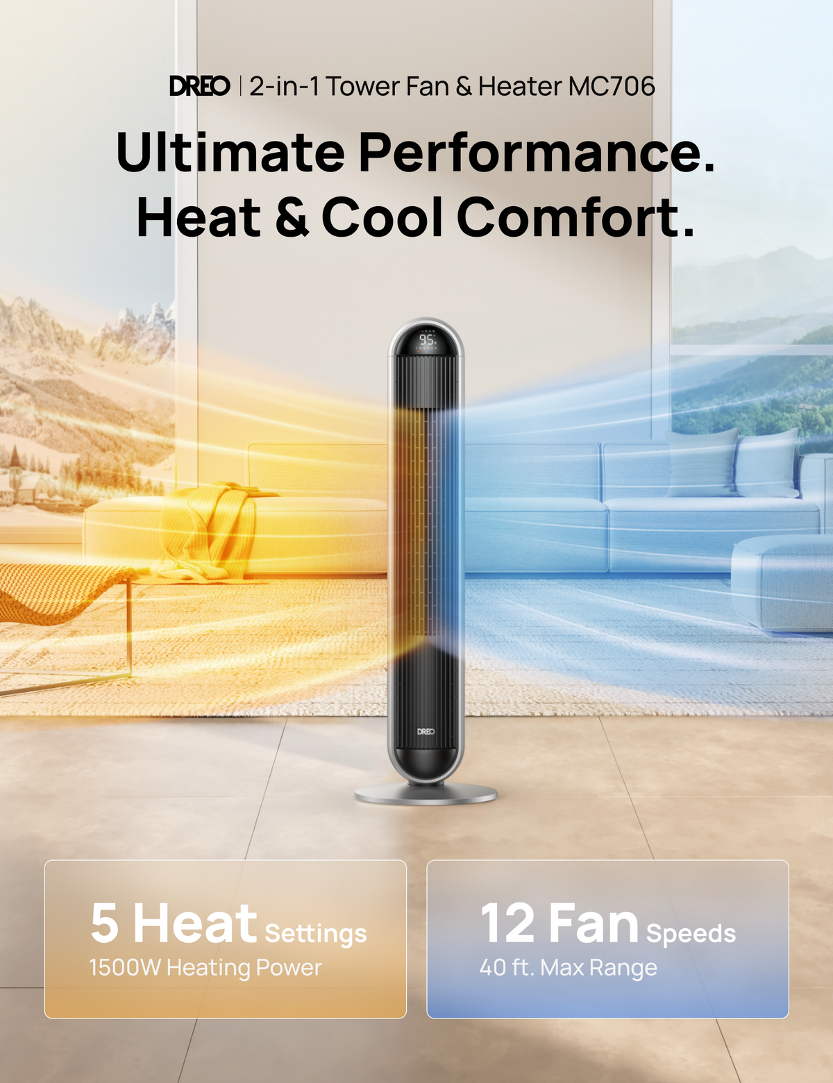 Tower Fan & Heater 706